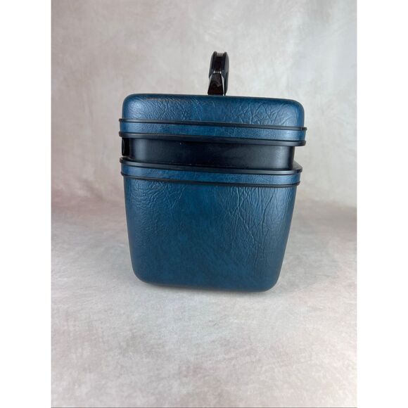 Vintage Samsonite Sentry Blue Train Case with Tray + 2 Keys - Picture 3 of 12